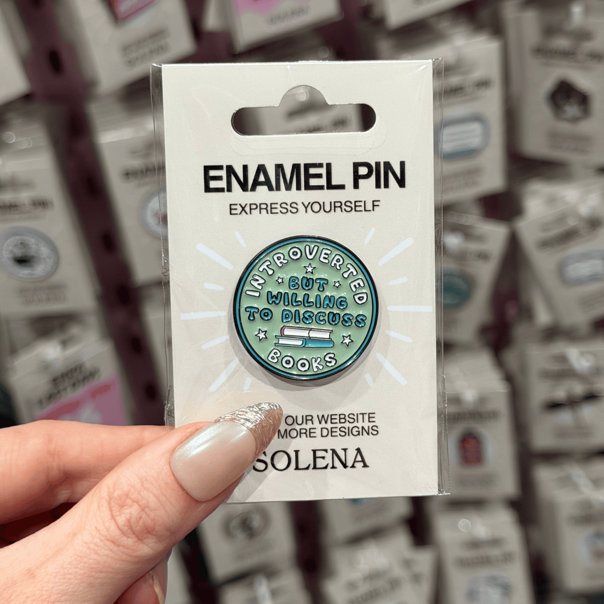 INTROVERTED BUT WILL DISCUSS BOOKS PIN