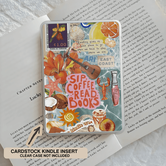 SIP COFFEE READ BOOKS KINDLE INSERT